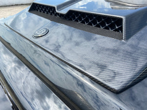 Carbon-Motorhaubenhutze mit Abzeichen w463, Umbau auf w463A, kompatibel mit Mercedes-Benz G-Wagon w463, 2 Stück