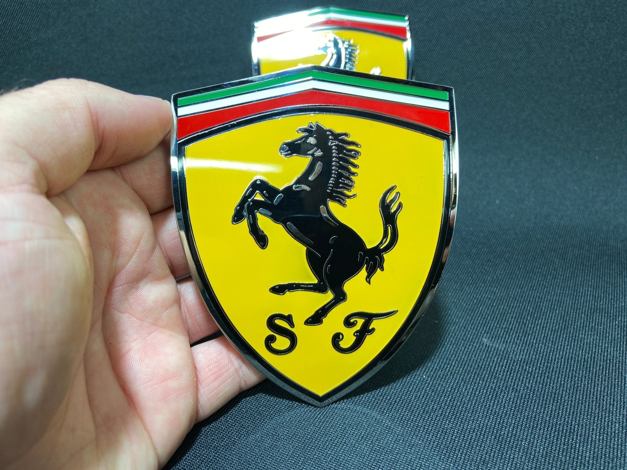 Für Ferrari 360 Modena, gelbe Seitensäule, Metall-Emblem-Abzeichen-Set