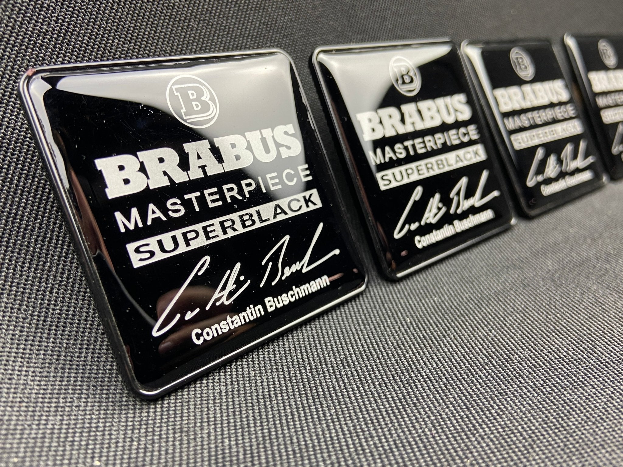 Brabus Masterpiece Superblack Metal Seats Emblem Badge Logo set for Mercedes