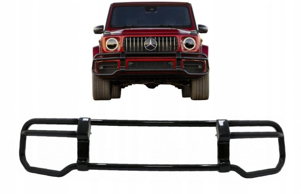 Front bumper guard stainless steel black for Mercedes-Benz G-Wagon W463A 2018+ with AMG bumper