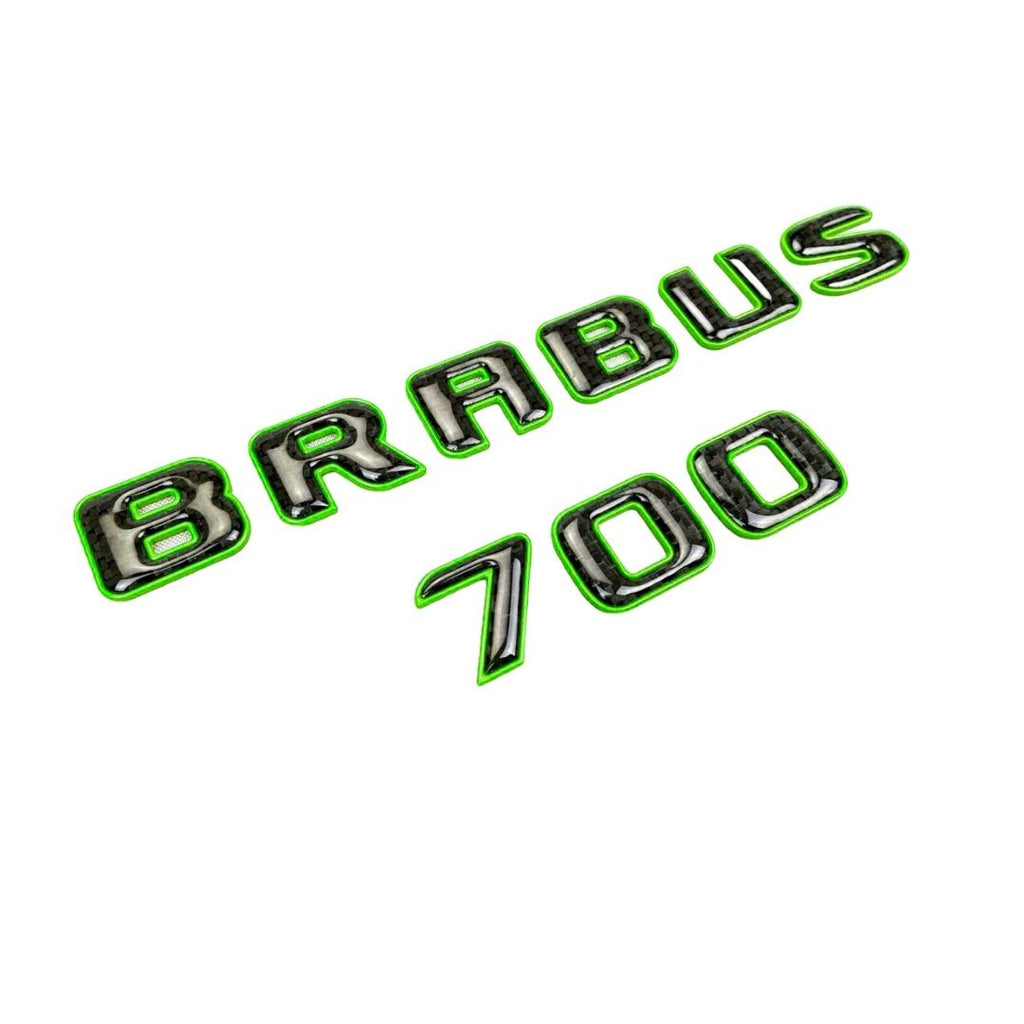 GREEN Brabus 700 emblem logo metallic with carbon for Mercedes-Benz W463A W464 G-Class