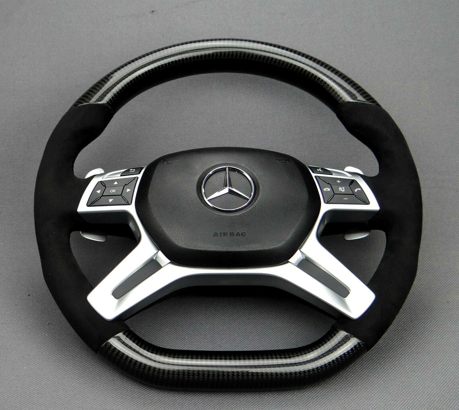 Mercedes AMG Style Steering Wheel Carbon Alcantara G GL ML W463 W166 X166 Class