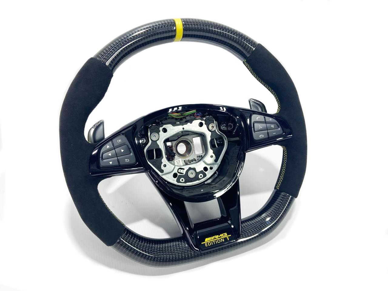 Mercedes-Benz Carbon Alcantara Steering Wheel AMG Style W222 W205 GLS GLE CLS