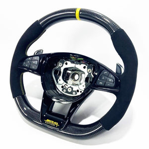 Mercedes-Benz Carbon Alcantara Steering Wheel AMG Style W222 W205 GLS GLE CLS
