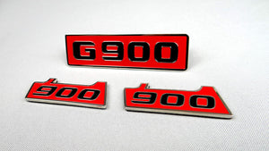 Mercedes-Benz G900 G-Wagon G-Klasse W463 Brabus Style Rot Karosserie Emblem Aufkleber Abzeichen Buchstaben Logo Set 3 Stück Stahl G63 G55 G500