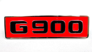 Mercedes-Benz G900 G-Wagon Clase G W463 Brabus Estilo Rojo Cuerpo Emblema Pegatina Insignia Letras Logo Set 3 piezas Acero G63 G55 G500