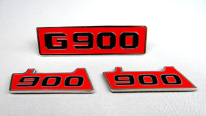 Mercedes-Benz G900 G-Wagon G-Class W463 Brabus Style Red Body Emblem Sticker Badge Letters Logo Set 3 pcs Steel G63 G55 G500