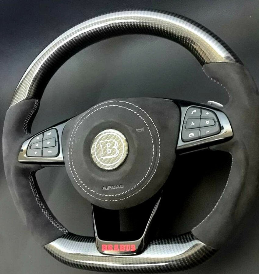 Mercedes-Benz GLE GLC GLS C W205 Brabus Style Steering Wheel Carbon Alcantara