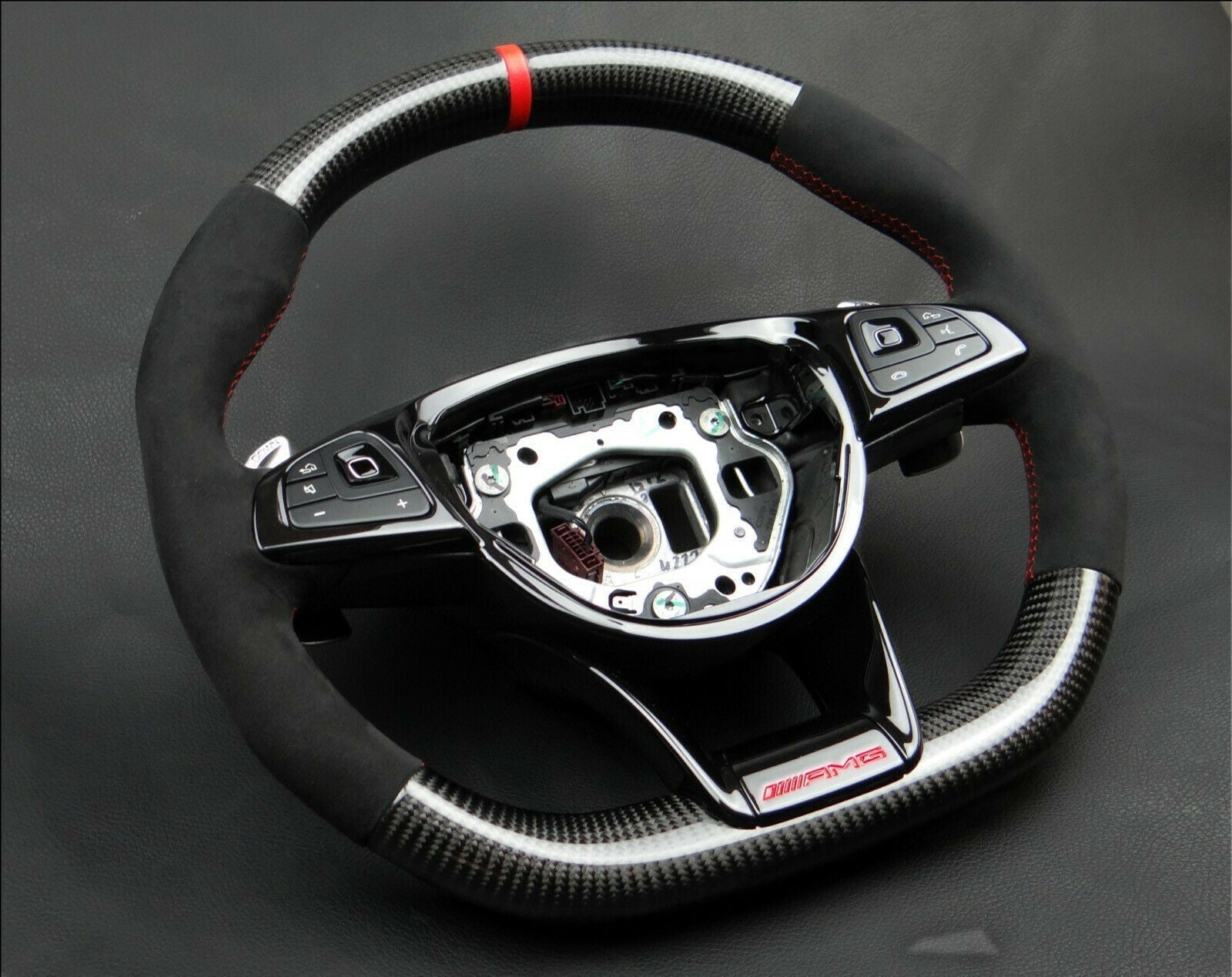 Mercedes-Benz Steering Wheel Carbon Leather W222 W213 W205 GT AMG C S Class