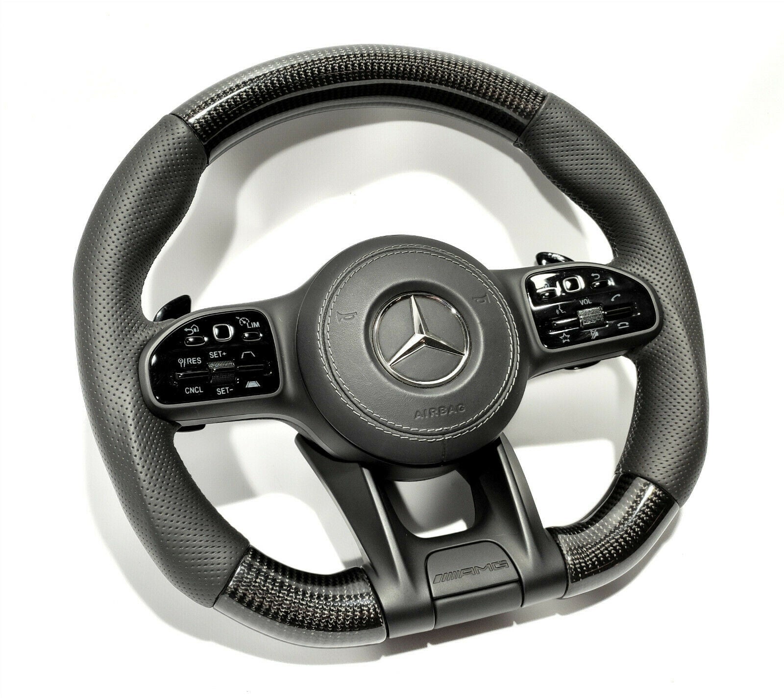 Mercedes-Benz W222 W213 W463A GT AMG Style G S Steering Wheel Carbon Leather