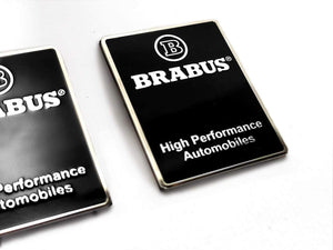 High Performance Brabus metal black body interior pillar emblems 2 pcs for Mercedes-Benz W463 W463A W464 G63 G500