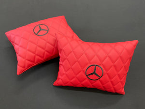 Mercedes-Benz W463A G63 G500 Floor Mats Soft Red Leather Black Stitching Logo Emblem