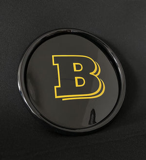 Plastic Yellow Brabus front grille badge logo for Mercedes-Benz G
