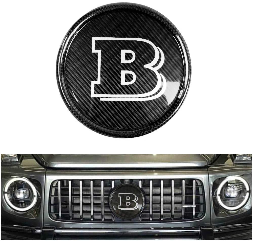 Mercedes-Benz W463A W464 G-Class G-Wagon G63 G500 front grille Carbon Fiber gloss Brabus style badge Grey Sign