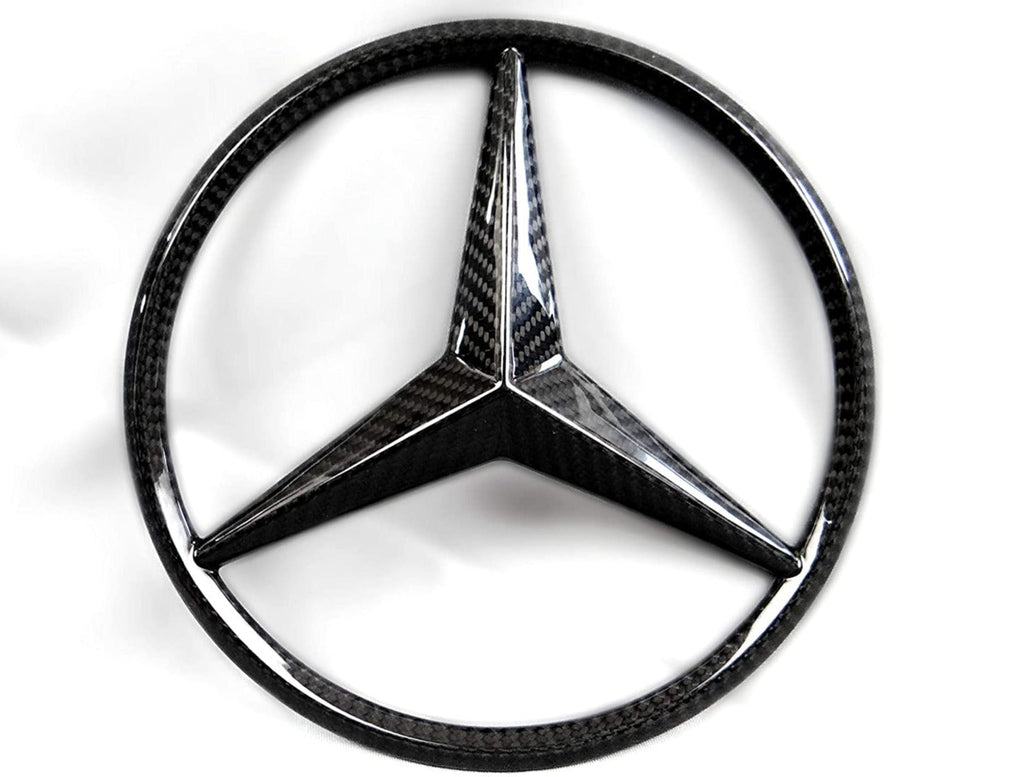 Red Brabus badge logo emblem 55mm metal + carbon for hood Mercedes-Ben –  Kubay Carbon Company