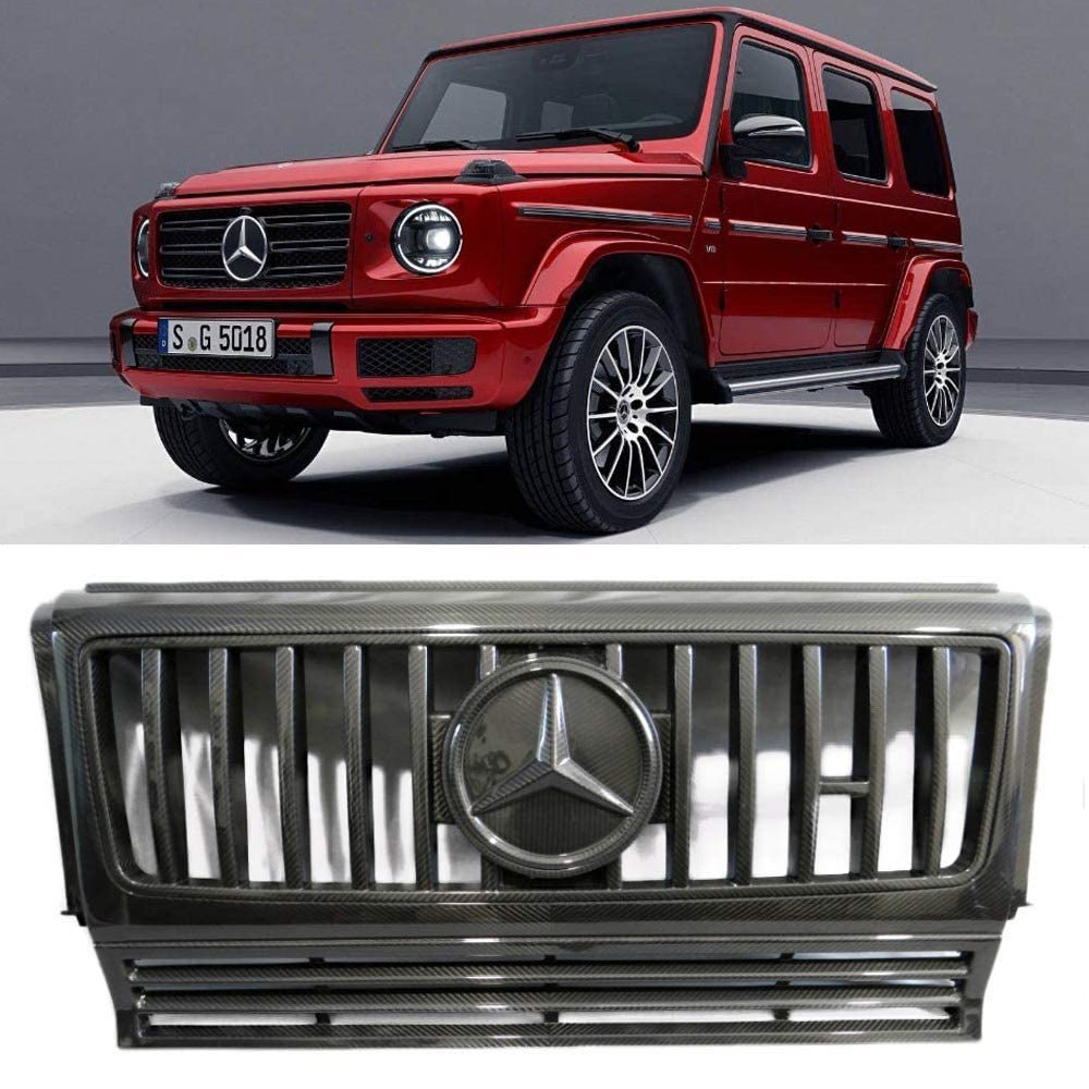MERCEDES W463 CARBON FIBER FRONT GRILLE complete CONVERSION UPGRADE TO W463A G WAGON