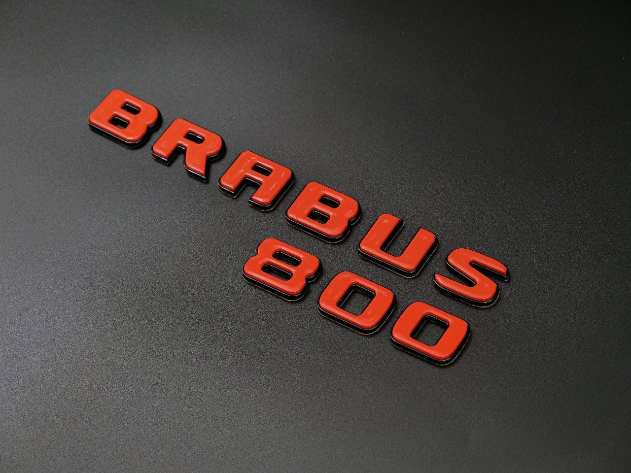 Metallic Black + Orange Brabus 800 emblems badges set for Mercedes-Benz G-Class W463 W463A W464