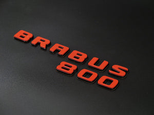 Metallic Black + Orange Brabus 800 emblems badges set for Mercedes-Benz G-Class W463 W463A W464