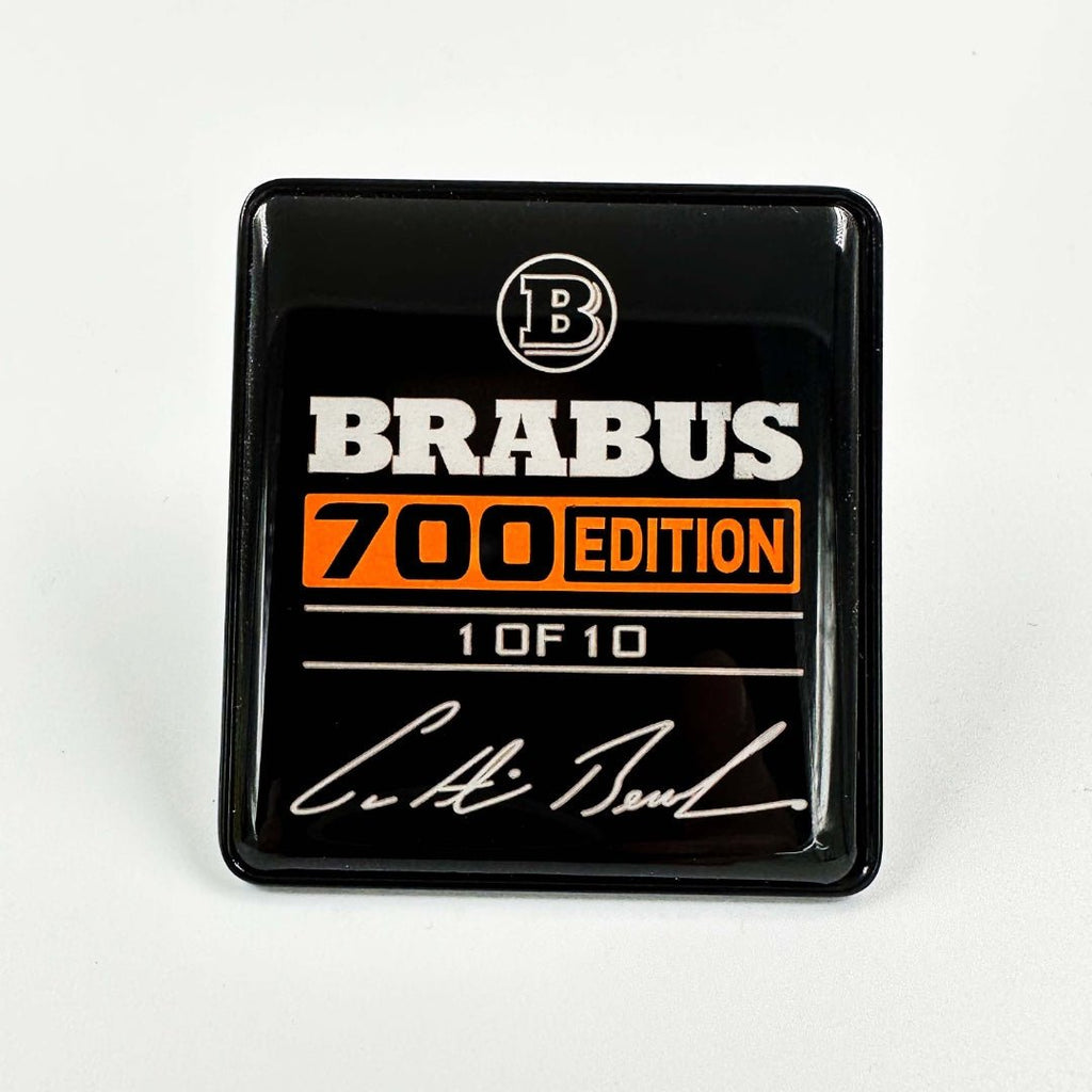 Metall Brabus 700 Edition 1 von 10 Orangefarbenes Sitzemblem-Logo-Set für Mercedes-Benz W463A G-Klasse