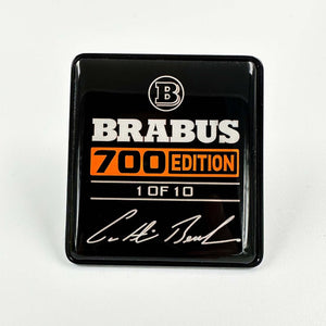Metal Brabus 700 edition 1 of 10 Orange seats emblem badge logo set fo –  Kubay Carbon Company