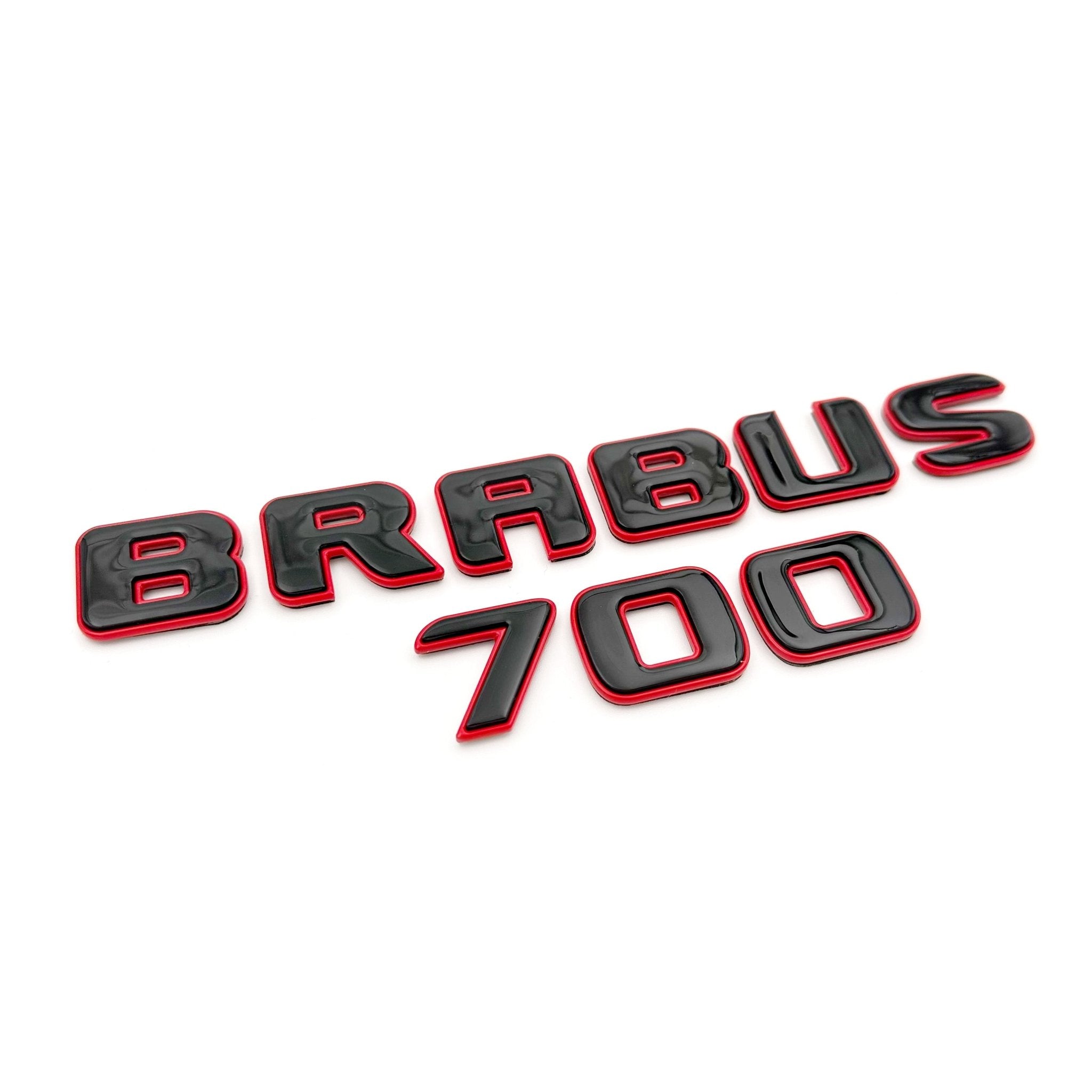 Metallic Brabus 700 style emblems badges for Mercedes-Benz G-Class W463 W463A W464 Black Red Set