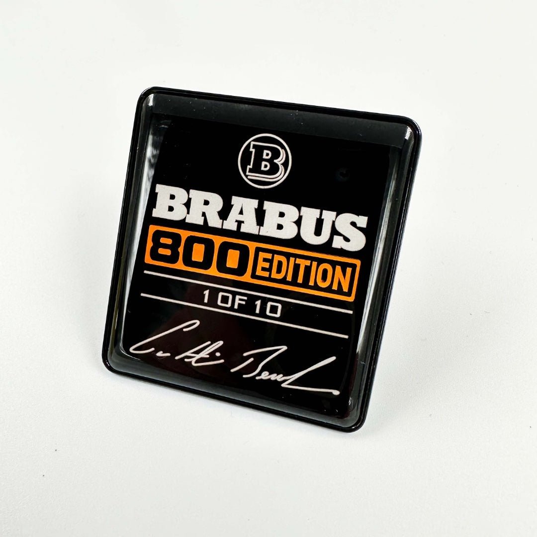 Metal Brabus 800 edition 1 of 10 Orange seats emblem badge logo set for Mercedes-Benz W463A G-Class