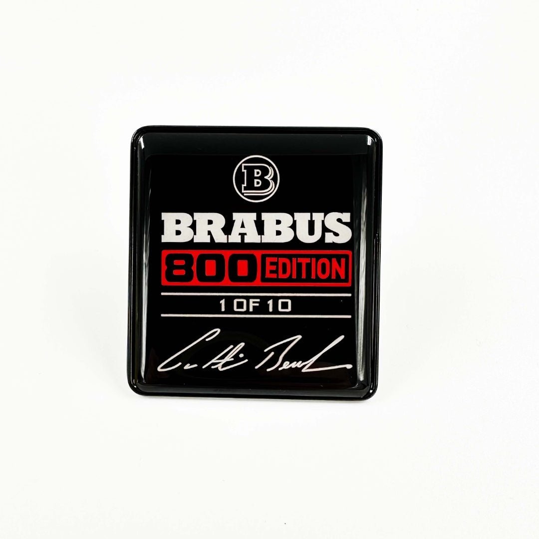 Metal Brabus 800 edition 1 of 10 RED seats emblem badge logo set for M –  Kubay Carbon Company