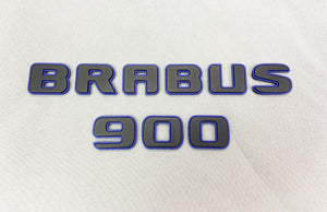 Metallic Brabus 900 ROCKET black blue emblems badges set for Mercedes-Benz G-Class W463 W463A