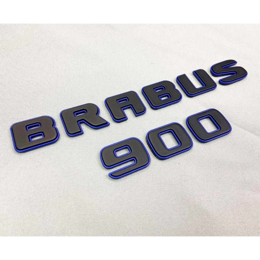 Metallic Brabus 900 ROCKET black blue emblems badges set for Mercedes-Benz G-Class W463 W463A