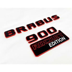 Metallic Brabus 900 ROCKET edition emblems badges set for Mercedes-Benz G-Class W463A