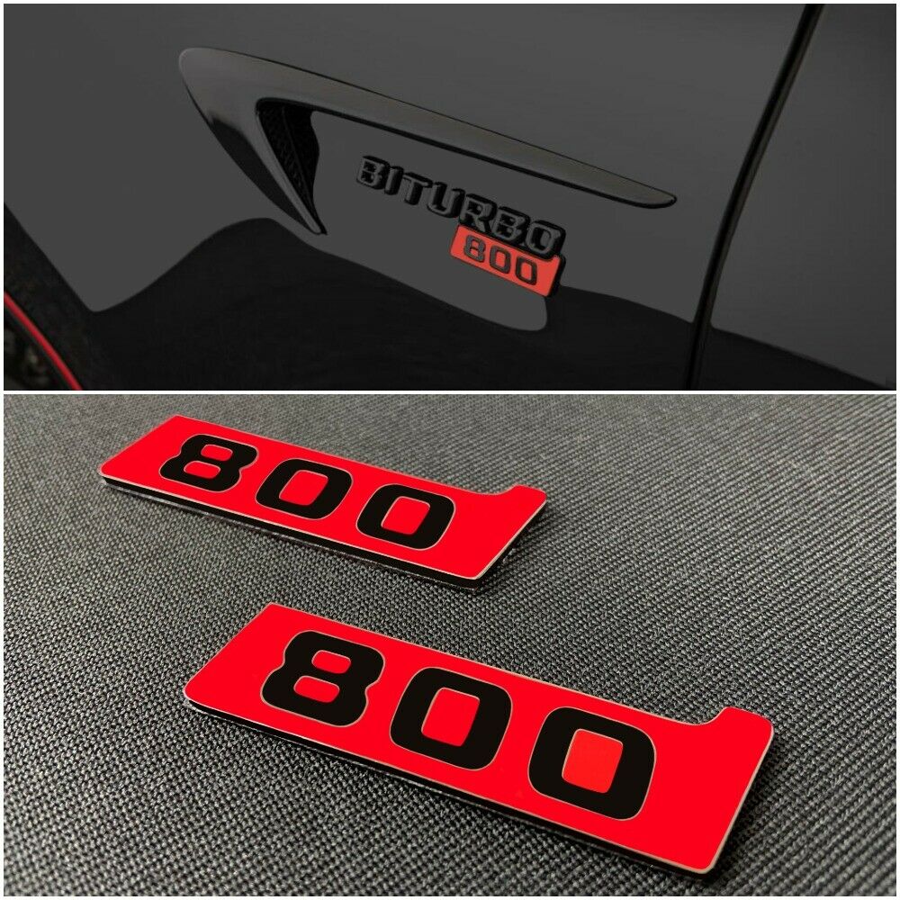 Metall-Brabus BITURBO 800 Seitenplatten-Logo-Abzeichen-Set für Mercedes-Benz W463 W463A