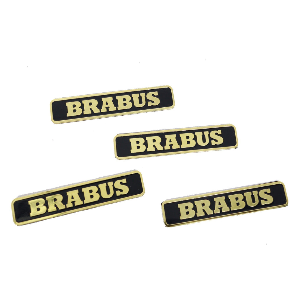 Metal Brabus floor mats gold badges emblems set for Mercedes-Benz W463 W463A G-Class