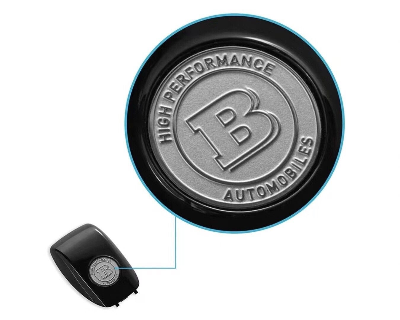 Metal Brabus high-performance edition badge logo for remote key fob cover holder for Mercedes-Benz W463A W464 G-Class