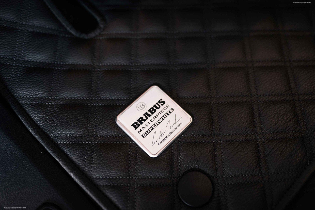 Metal Brabus Masterpiece Superwhite floor mats badges emblems set for Mercedes-Benz W463A G-Class