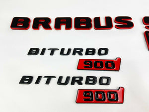 Metallic Brabus Rocket G900 style emblem badges set for Mercedes-Benz W463 W463A W464 G-Class