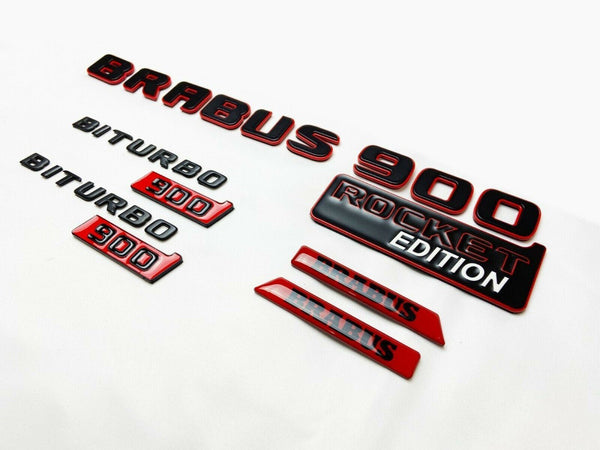 Tail Badges Emblem Brabus Roket Blue and Carbon for Mercedes-Benz G Class  W464 W463a W463 G63 GT GLS GLC GLB E CLS
