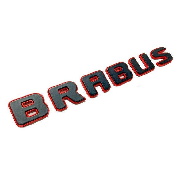 Metallic emblems badges Brabus ROCKET style for Mercedes-Benz G-Class W463 W463A Black Red Set