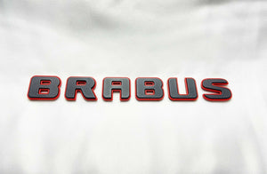 Metallic emblems badges Brabus ROCKET style for Mercedes-Benz G-Class W463 W463A Black Red Set