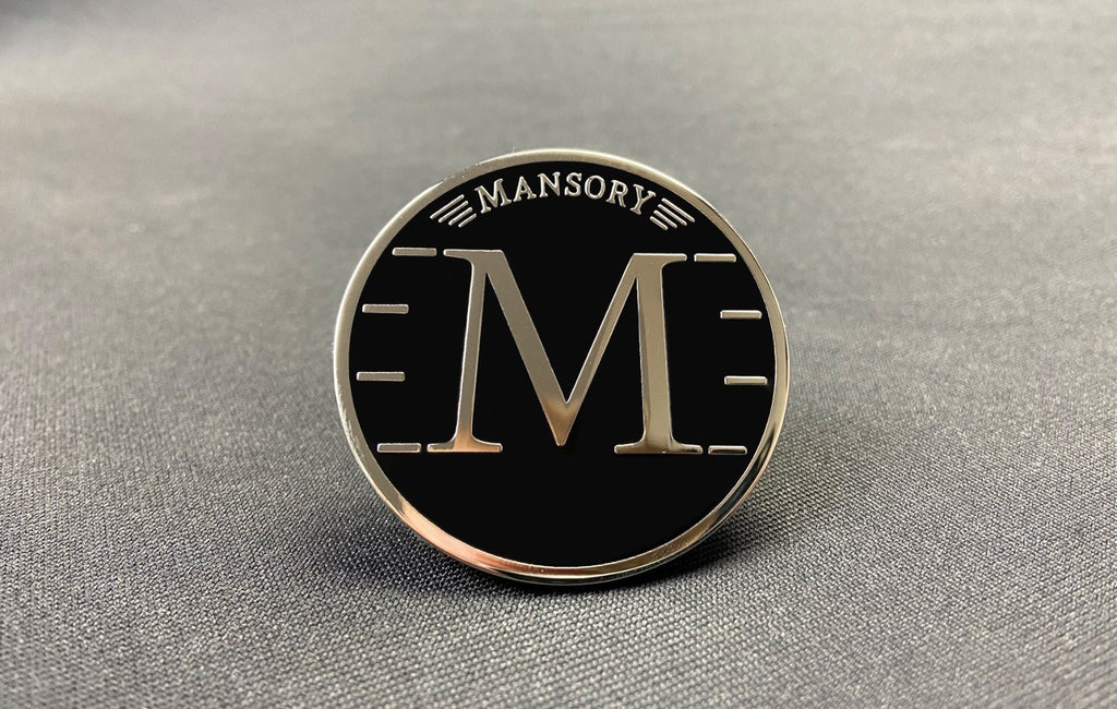 Metallic Mansory style exterior logo badge 58mm for Mercedes-Benz W463 W463A
