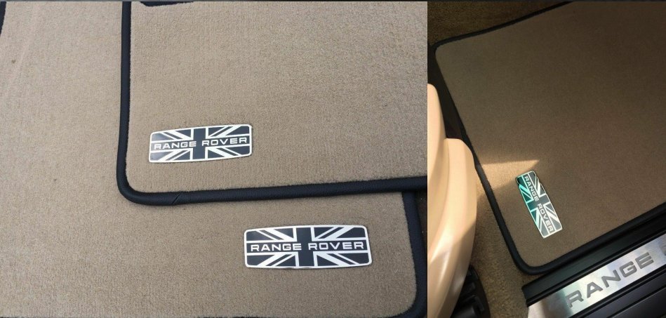 Range Rover Floor Mats Emblems Logo Badges Sticker 2pcs set