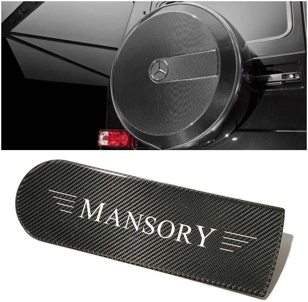 Mansory für Mercedes-Benz W463 W463A W464 G-Klasse G-Wagon Hinteres Reserverad-Radabdeckungs-Abzeichen-Emblem-Logo aus Kohlefaser