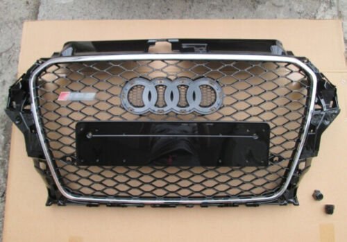 RS3 chrome black front bumper radiator grille for Audi A3 2012-2015