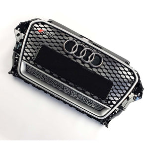 Rejilla del radiador del parachoques delantero RS3 cromo negro quattro para Audi A3 2012-2015