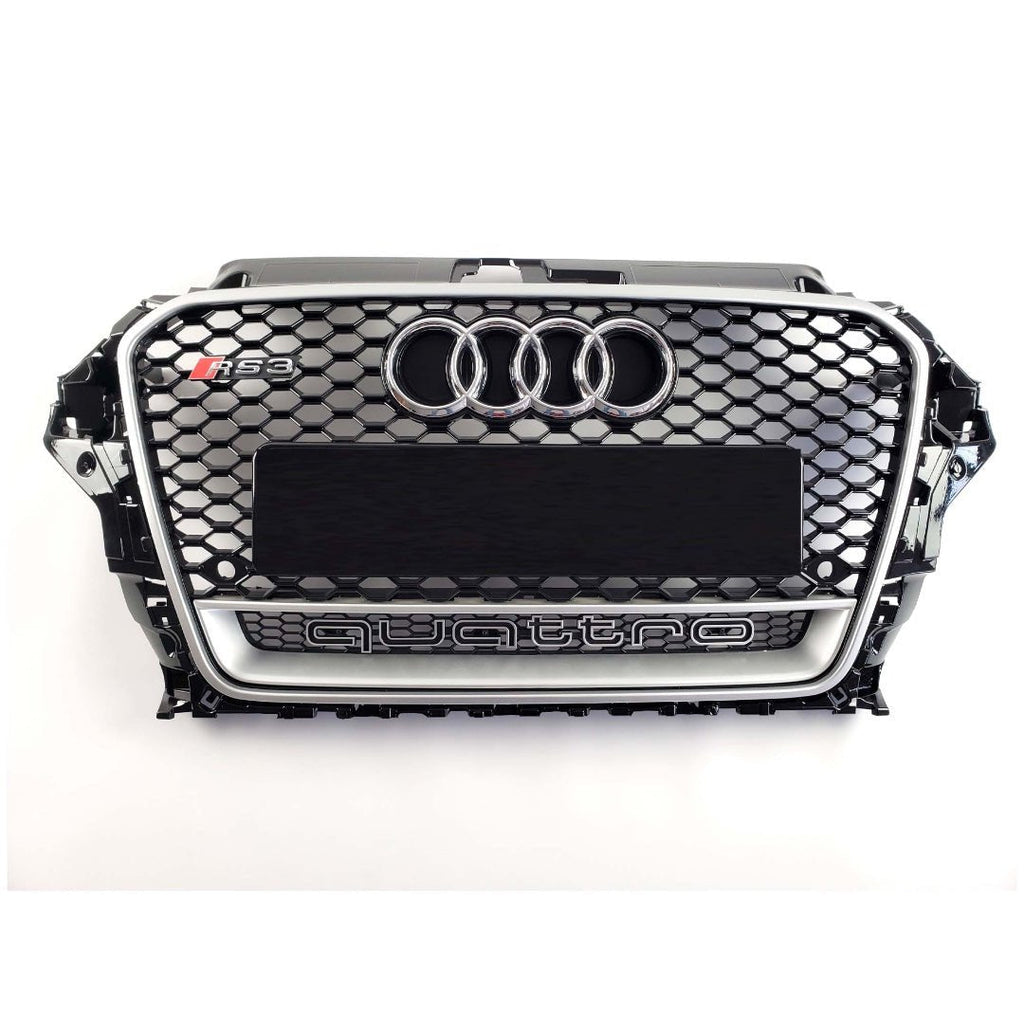 RS3 chrome black quattro front bumper radiator grille for Audi A3 2012-2015