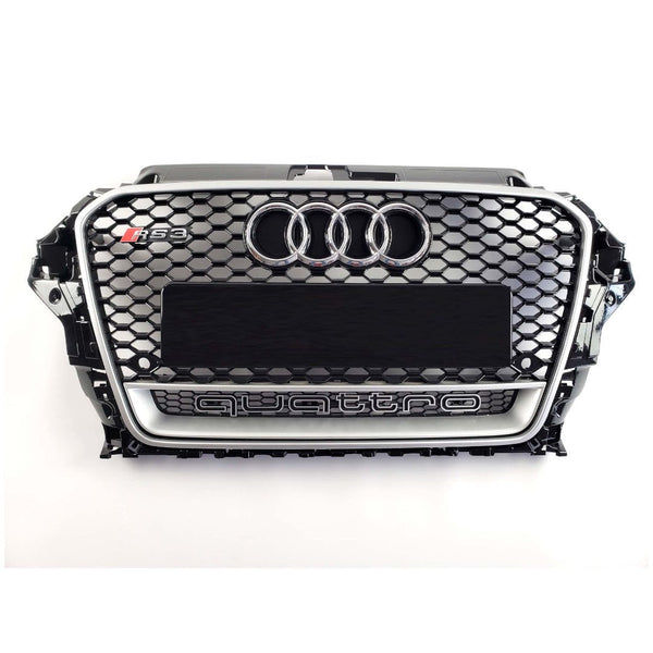 RS3 chrome black quattro front bumper radiator grille for Audi A3 2012-2015