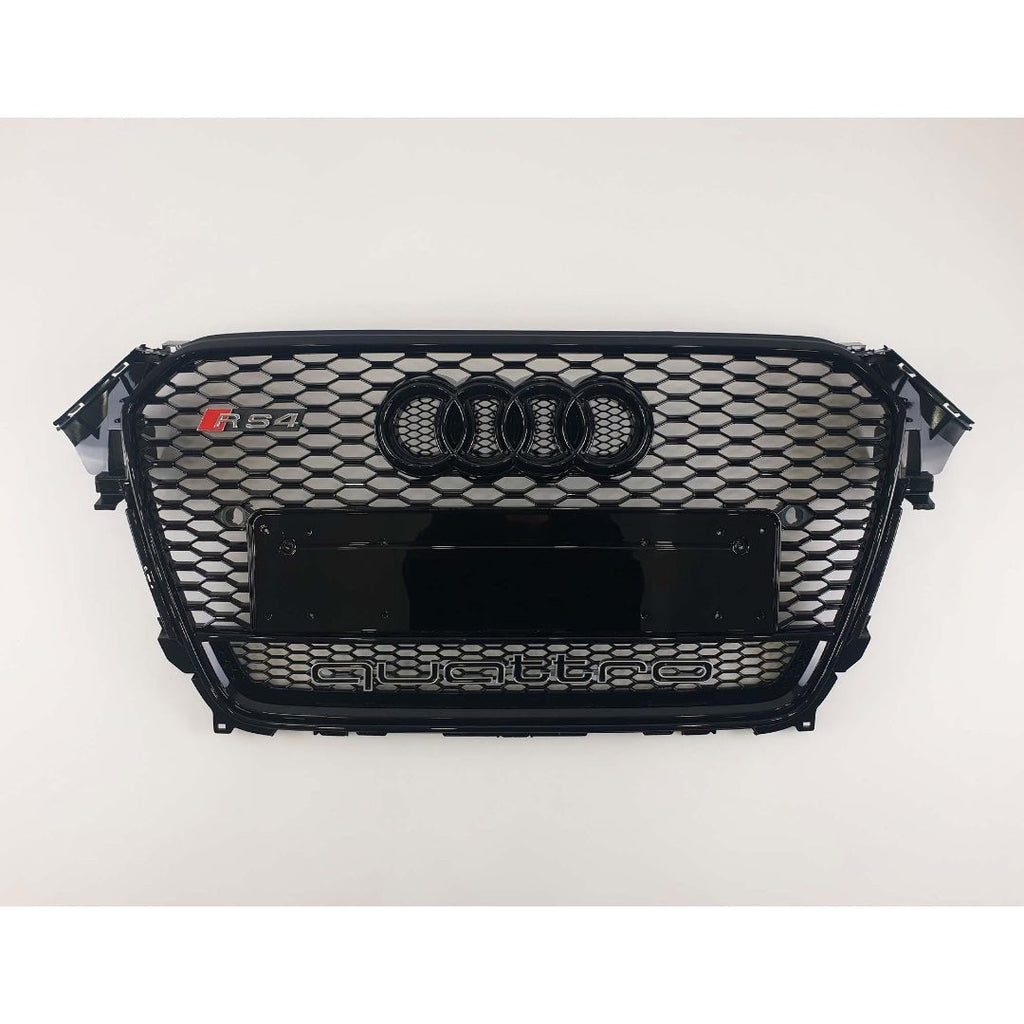 RS4 black quattro front bumper radiator grille for Audi A4 B8 2012-2015