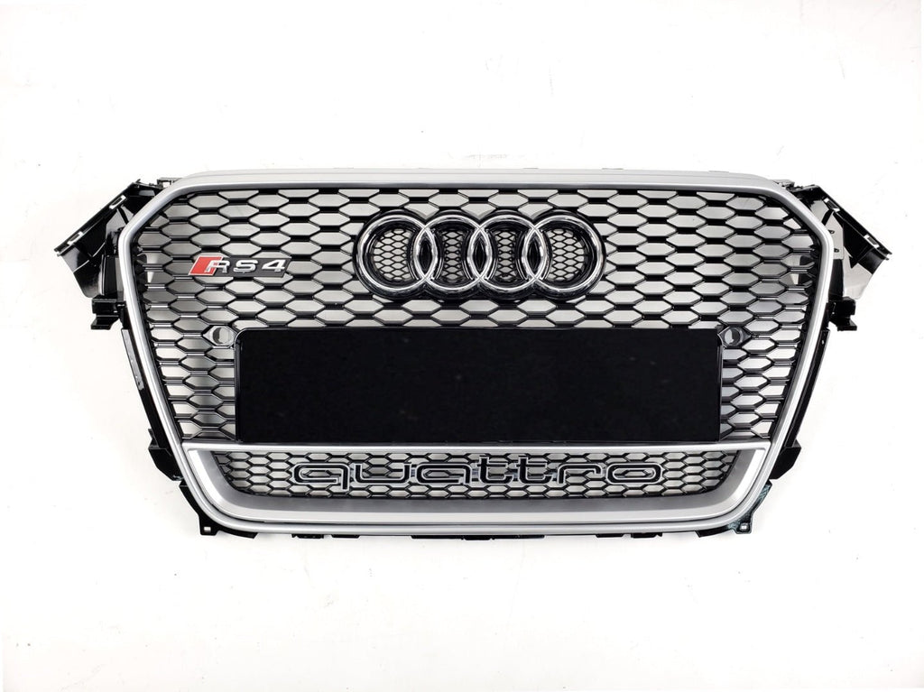 RS4 style chrome quattro radiator grille for Audi A4 B8 2012-2015