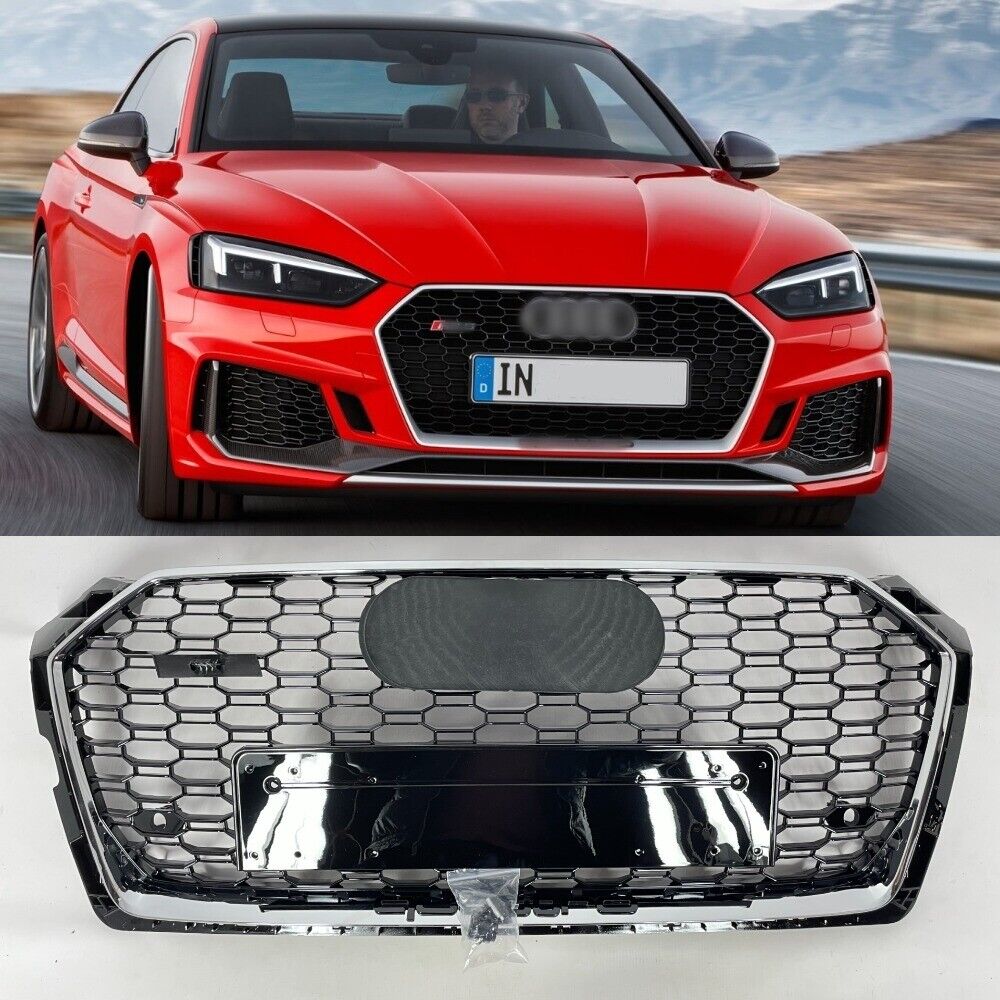 RS5 chrome quattro front bumper radiator grille for Audi A5 2016-2018