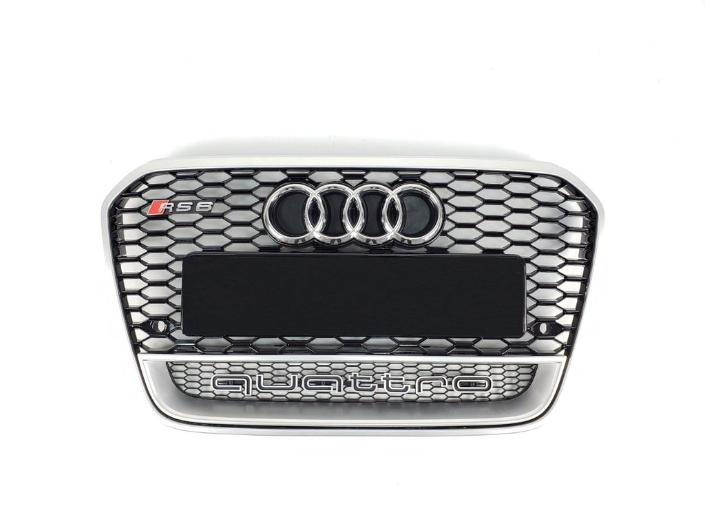RS6 chrome QUATTRO front bumper radiator grille for Audi A6 S6 C7 2012-2015