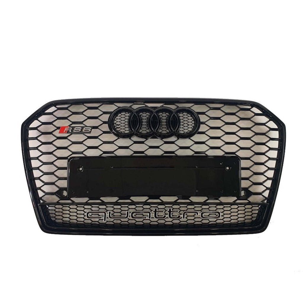 Rejilla radiador parachoques delantero RS6 negro QUATTRO para Audi A6 C7 2015-2018
